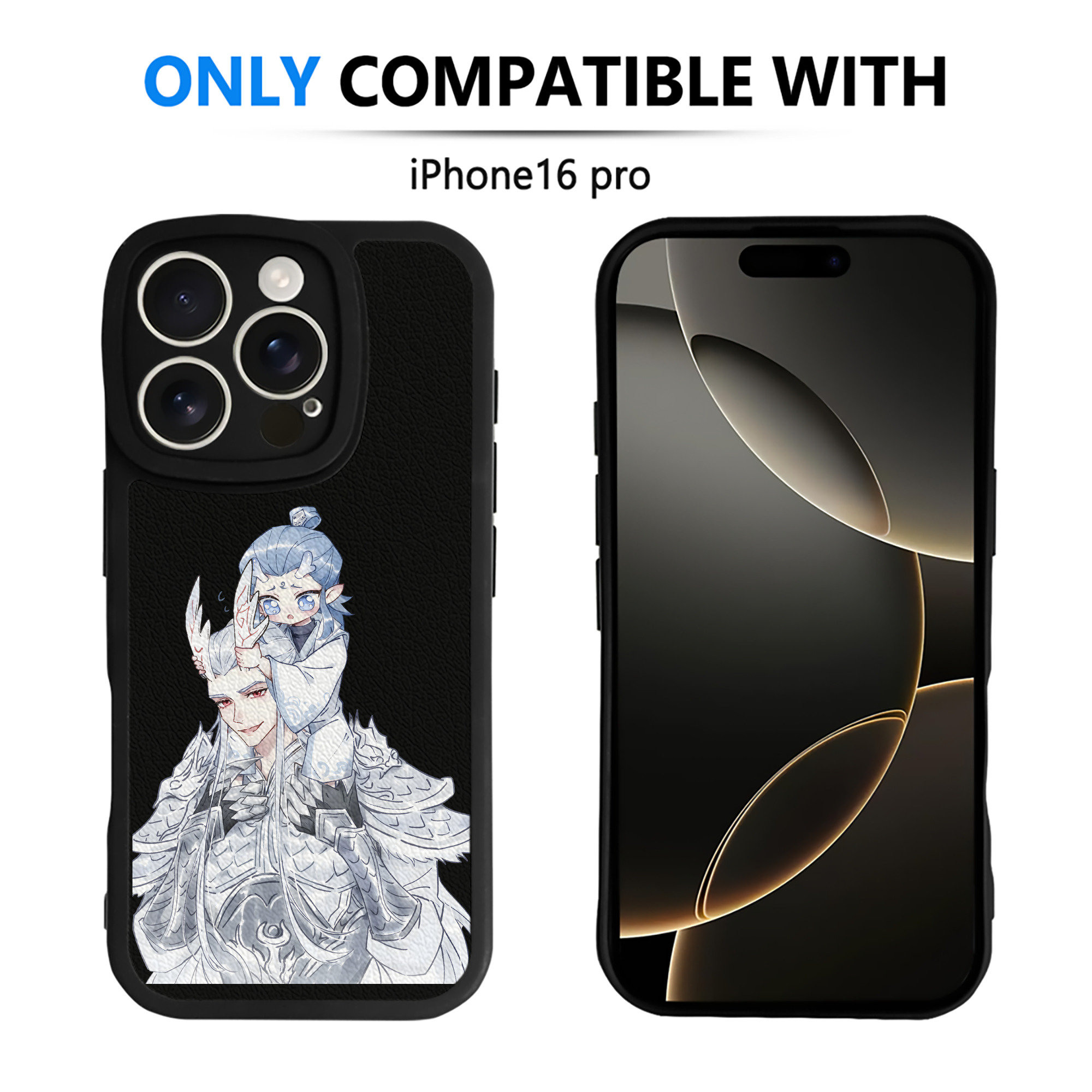 （画像用） Ne Zha 2 ナタ 魔童の大暴れ 【iPhone 16シリーズ対応】シリコンスマホケース（レザー調） 材質：シリコン